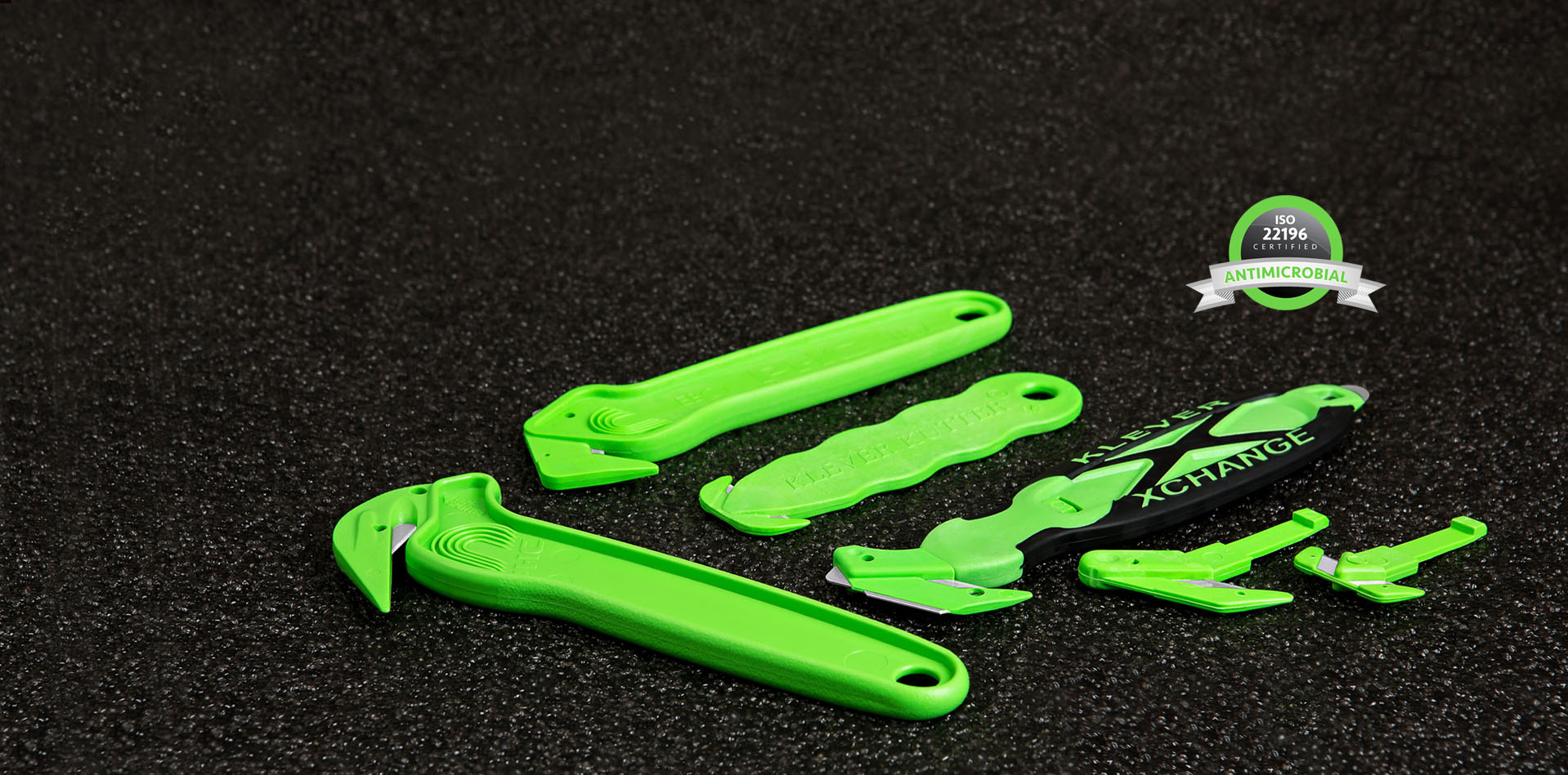 KLEEN Antimicrobial Safety Cutters and Knives