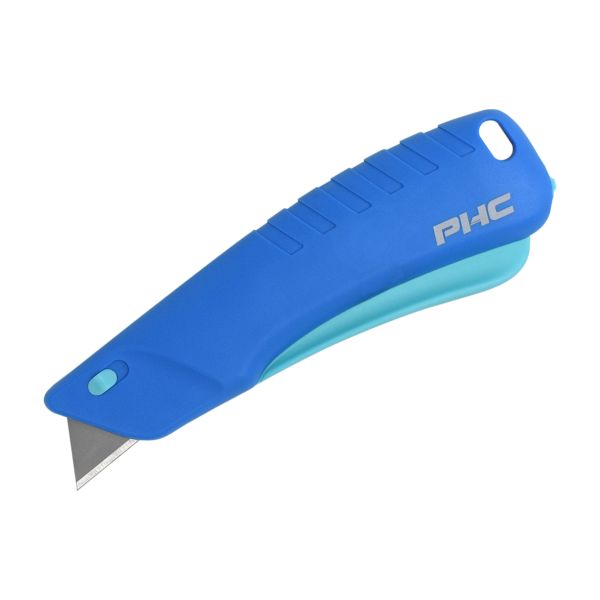Auto-Retract Rebel™ Safety Knife blue with teal accents